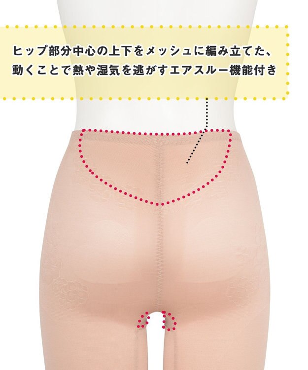 Wing ガードル 【キュッとアップパンツ】 ヒップをまるくメリハリあるラインに ラクにおなか押さえ ロング丈 KQ0745 ウイング／ワコール ブラック