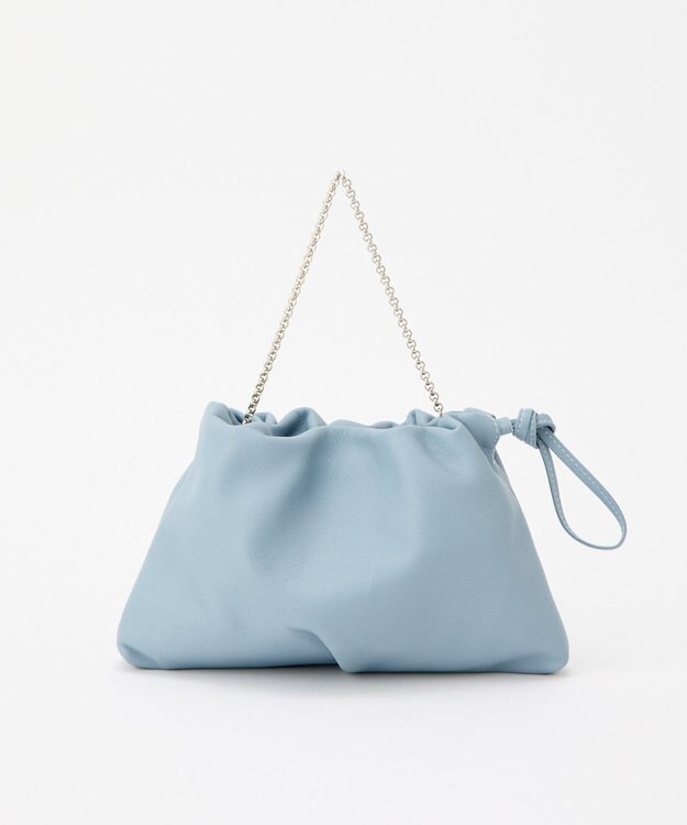 russet レザー巾着ミニショルダーバッグ(CE-1637) L.Blue