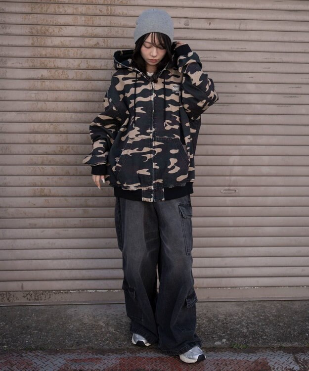 WEGO 【ユニセックス着用ITEM】ワーカーズフードブルゾン 柄1