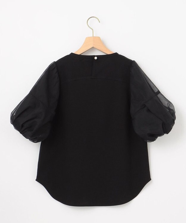 組曲 【WEB限定】チュールポンチドッキング Tシャツ ブラック系