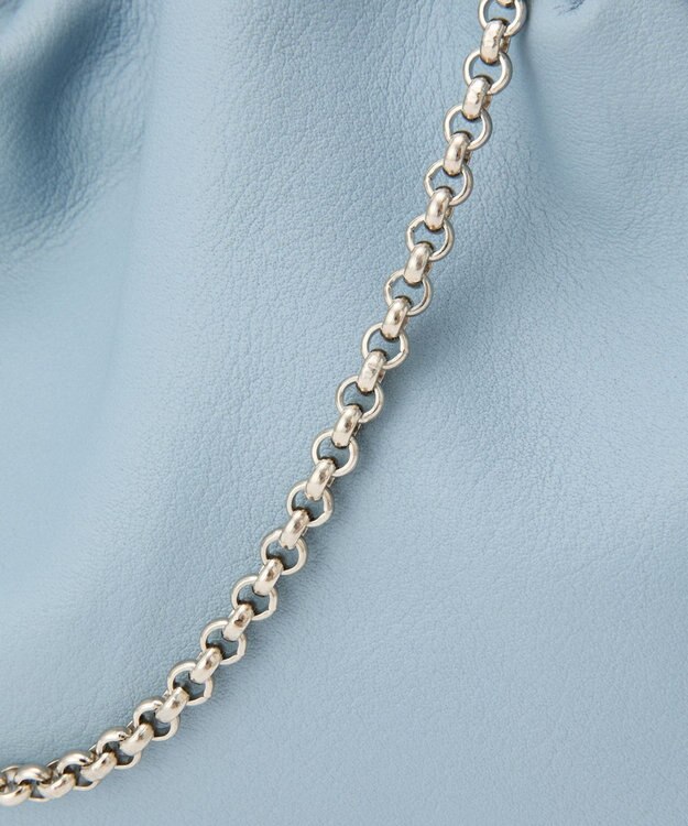 russet レザー巾着ミニショルダーバッグ(CE-1637) L.Blue