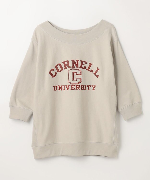 ANY カレッジコラボトレーナー エクリュ×レッド刺繡(CORNELL)