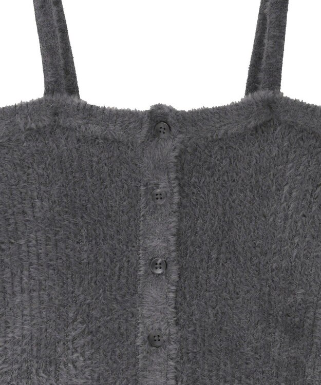 AMERICAN HOLIC 【2WAY】シャギーニットチューブトップ Charcoal Gray