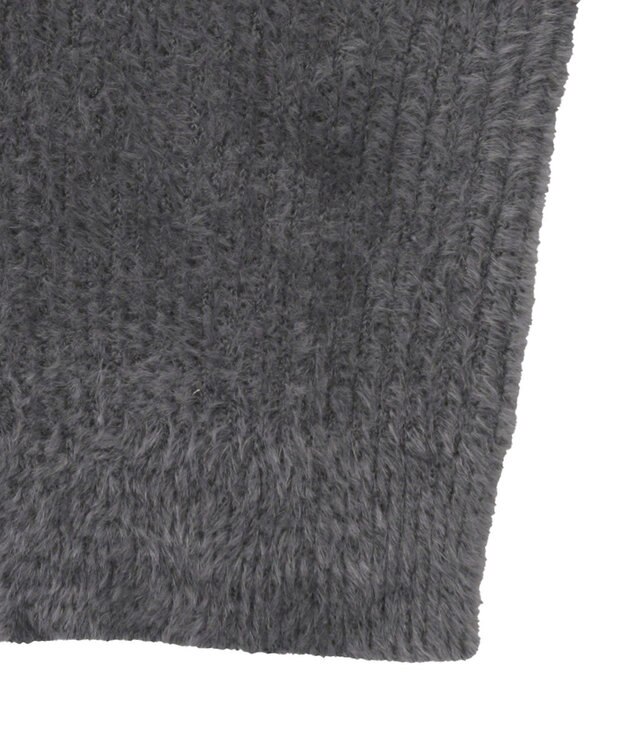 AMERICAN HOLIC 【2WAY】シャギーニットチューブトップ Charcoal Gray