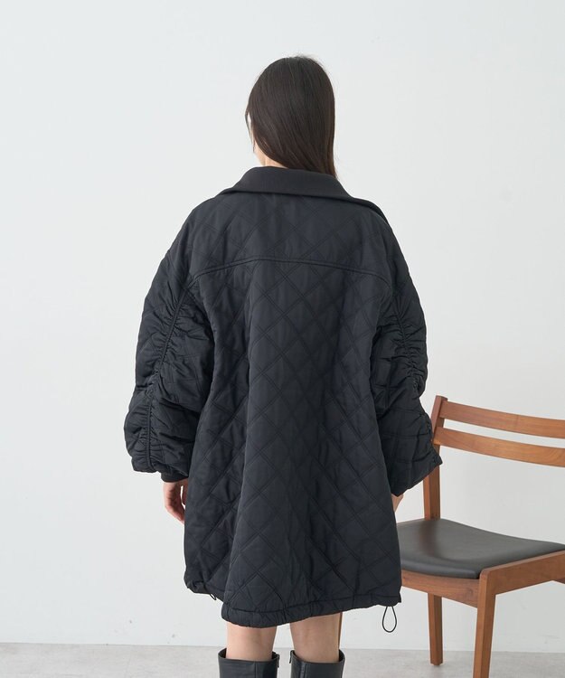 earth music&ecology キルティングバルーンコート Black