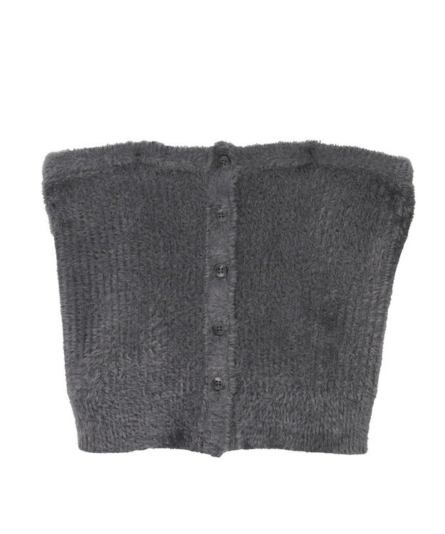 AMERICAN HOLIC 【2WAY】シャギーニットチューブトップ Charcoal Gray