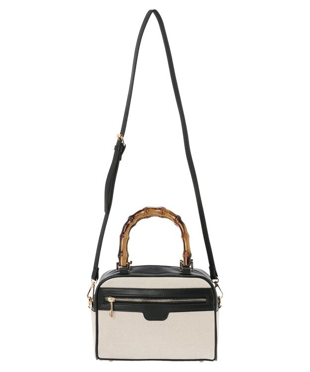 earth music&ecology バンブーテイストハンドルバッグ Beige