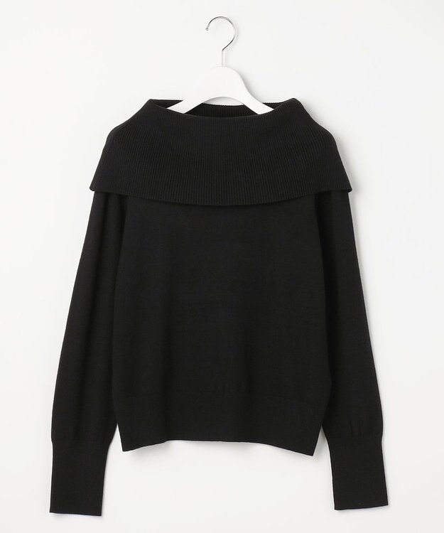 ANY SIS 【WEB・一部店舗限定】オフショルダー ニット ブラック