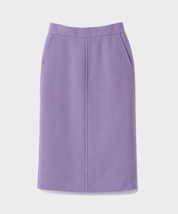 GRACE CONTINENTAL ウールペンシルスカート パープル
