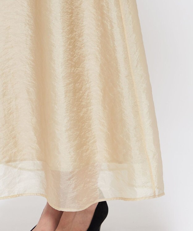 uncrave 【手洗い可】リンクルオーガンジー フレアスカート（uncrave STANDARD） ベージュ