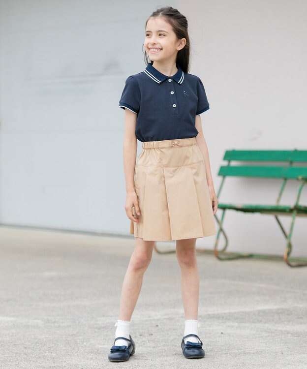 組曲 KIDS 【110-140㎝】カノコ ポロシャツ ネイビー系