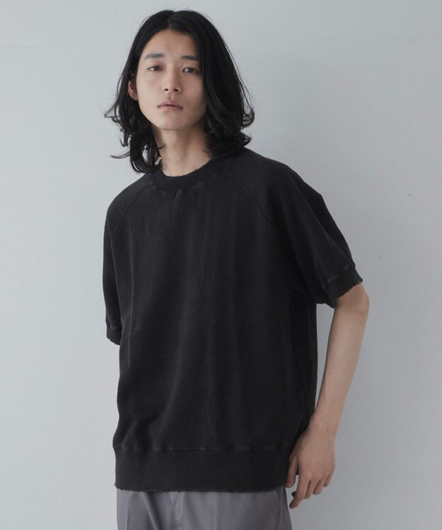 WEGO 【ユニセックス着用ITEM】ハーフスリーブスウェット ブラック