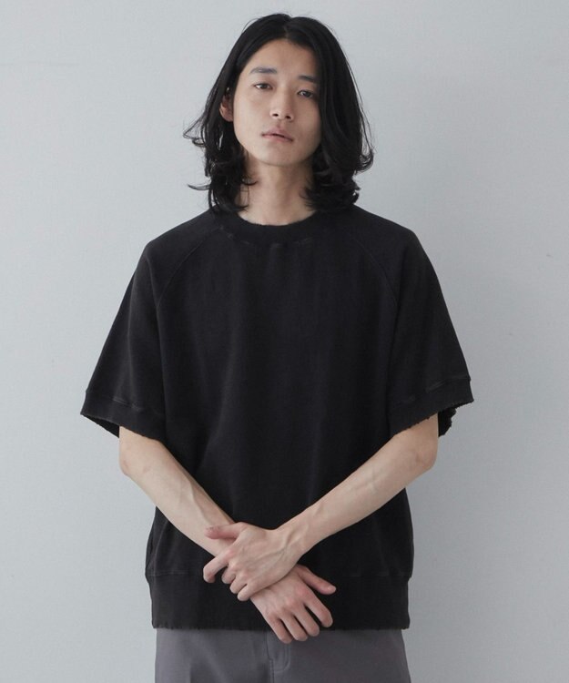 WEGO 【ユニセックス着用ITEM】ハーフスリーブスウェット ブラック