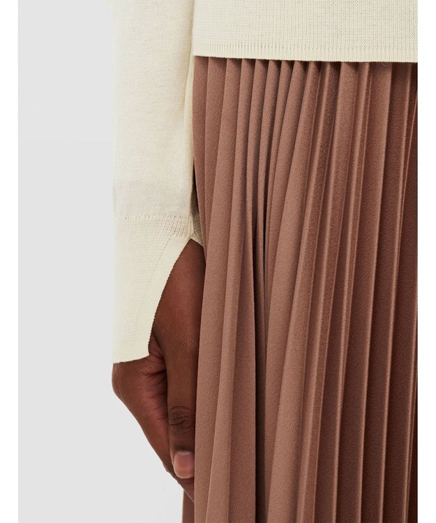 JOSEPH 【洗える】コットンカシミヤ　ラウンドネックニット Ivory