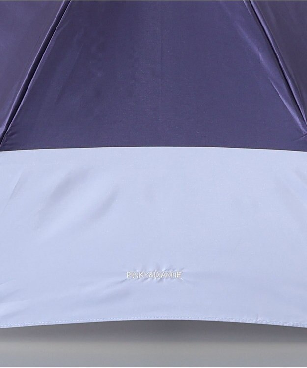 AURORA PINKY & DIANNE（ピンキー＆ダイアン） バイカラーミニ傘（折りたたみ傘） ネイビー