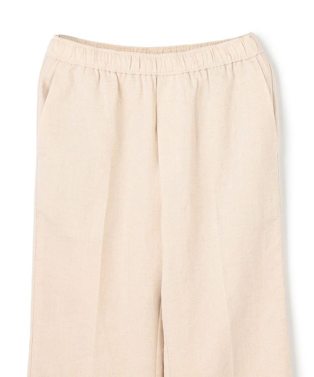 UNFILO 【セットアップ着用可/ウエストゴム】TENNEN TOUCH セミフレア パンツ ベージュ