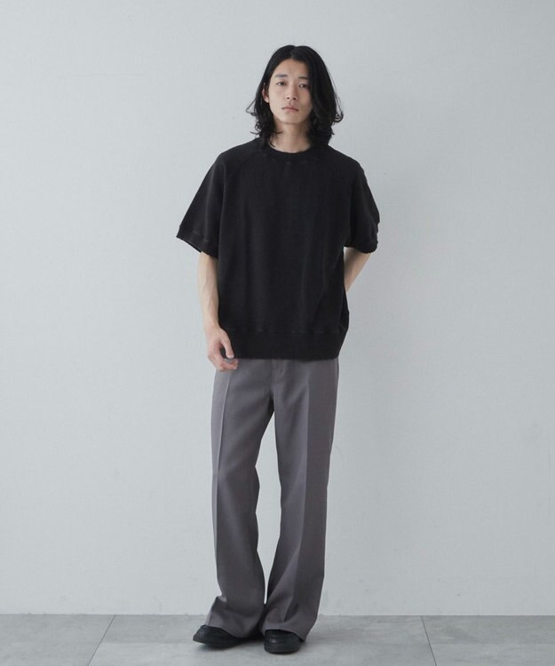 WEGO 【ユニセックス着用ITEM】ハーフスリーブスウェット ブラック