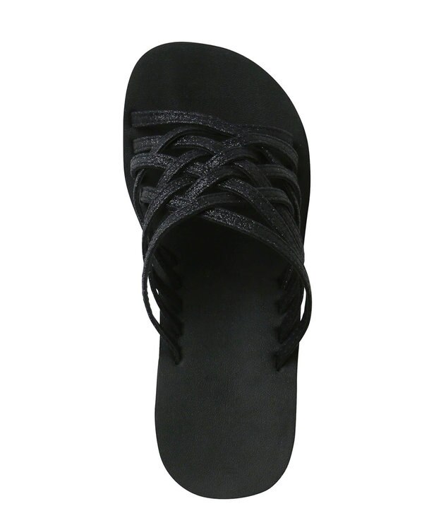 San-ai Resort（三愛水着楽園） 【SALE】グリッター厚底ビーチサンダル【San-ai Resort（サンアイリゾート）】 ブラック