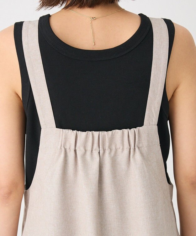 CRAFT STANDARD BOUTIQUE リネンライクフレアジャンパースカート Beige