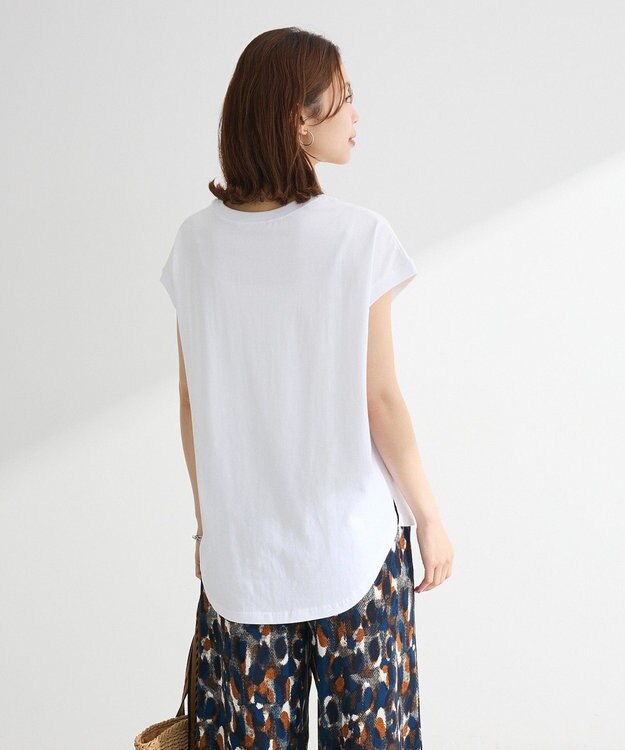 Green Parks ・ｓｗｉｎｇ　ｂｙ　フレンチスリーブ刺繍ＴＥＥ Off White