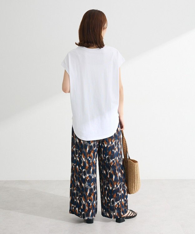 Green Parks ・ｓｗｉｎｇ　ｂｙ　フレンチスリーブ刺繍ＴＥＥ Off White