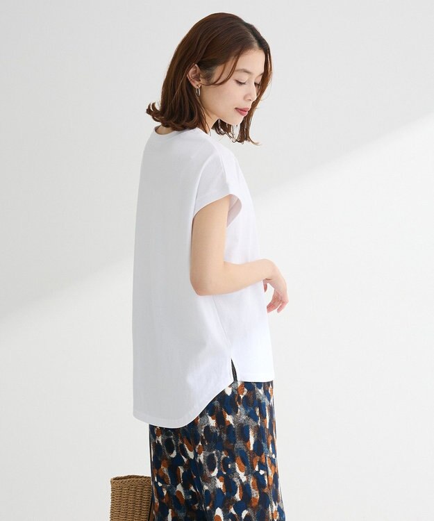 Green Parks ・ｓｗｉｎｇ　ｂｙ　フレンチスリーブ刺繍ＴＥＥ Off White