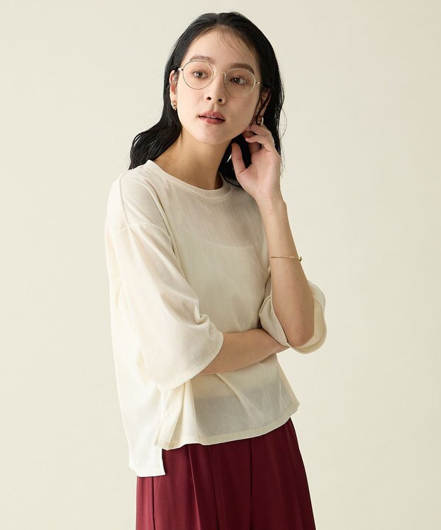 ANY チュールフロッキープルオーバー エクリュ