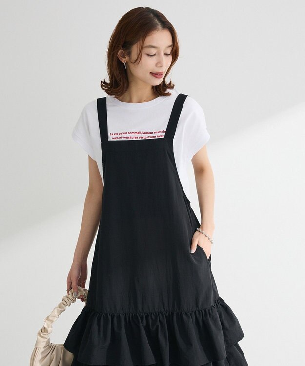 Green Parks ・ｓｗｉｎｇ　ｂｙ　フレンチスリーブ刺繍ＴＥＥ Off White