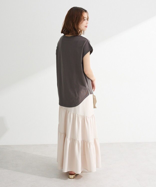 Green Parks ・ｓｗｉｎｇ　ｂｙ　フレンチスリーブ刺繍ＴＥＥ Off White