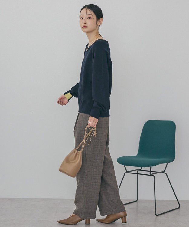 AMERICAN HOLIC バイパチラグランニットプルオーバー Navy