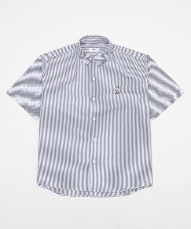 WEGO 【ユニセックス着用ITEM/MLサイズ展開】オックスフォードワンポイントシャツ（SS） 柄2