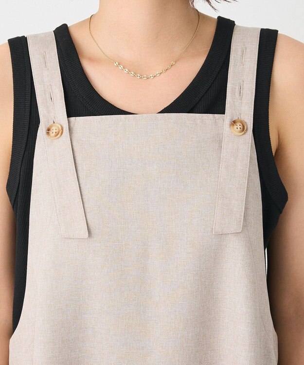 CRAFT STANDARD BOUTIQUE リネンライクフレアジャンパースカート Beige