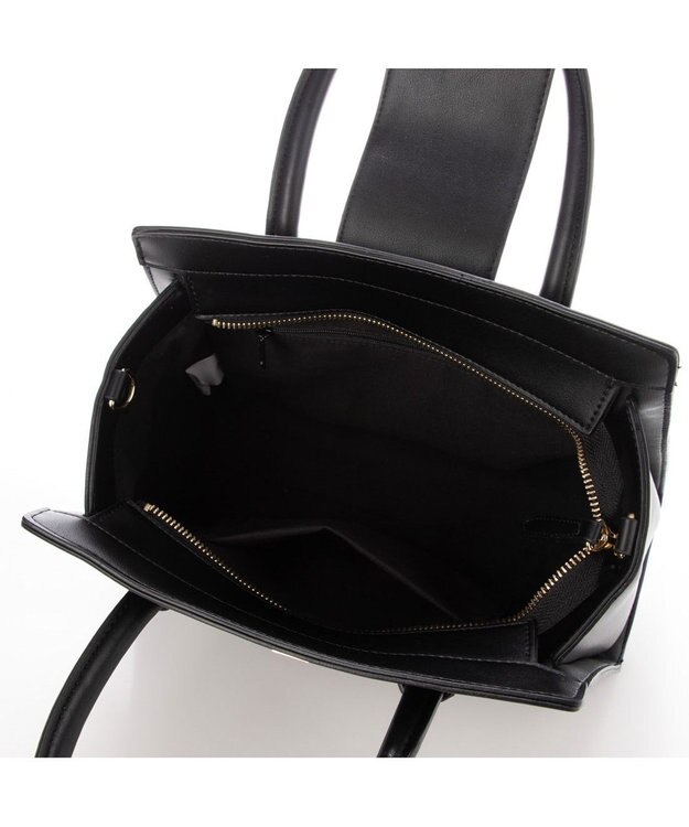 LA BAGAGERIE 【MONICA】ベルテッド2WAYハンドバッグ ブラック