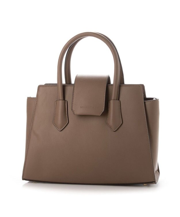 LA BAGAGERIE 【MONICA】ベルテッド2WAYハンドバッグ グレージュ