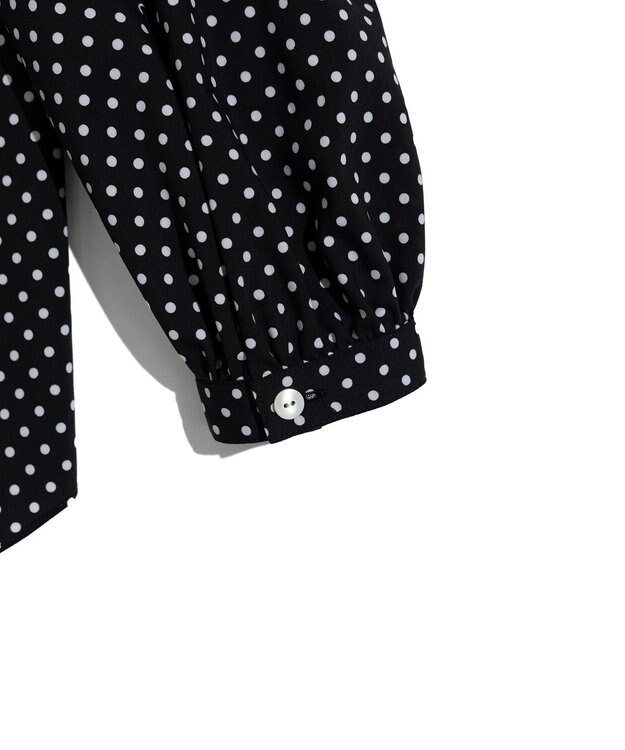 LENO POLKA DOTT BLOUSE / ドットブラウス BLACK
