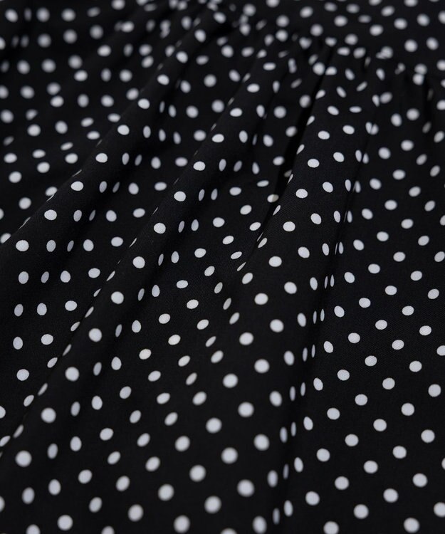 LENO POLKA DOTT BLOUSE / ドットブラウス BLACK