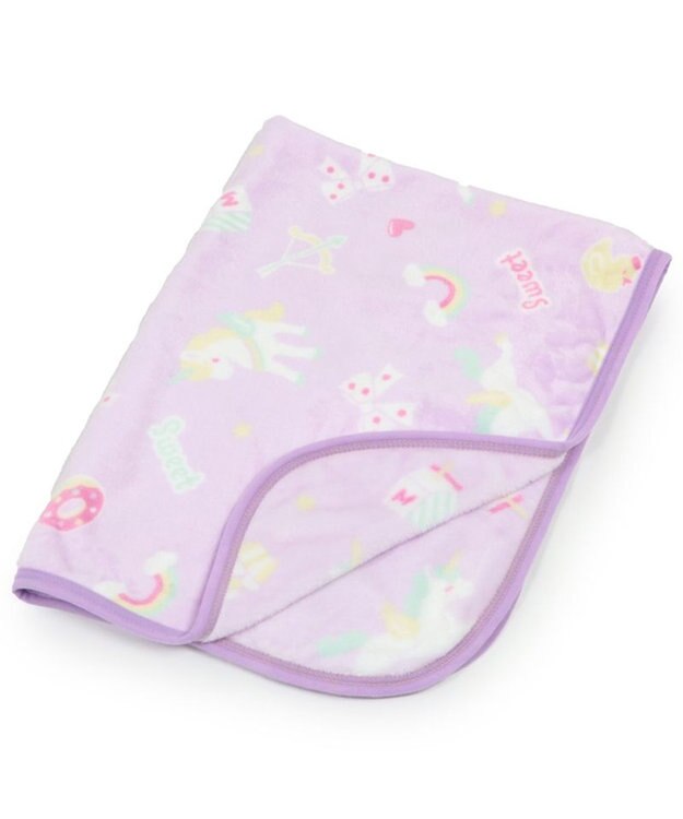 Mother garden マザーガーデン ユニコーン ひざかけ 70×100cm  《ポップ柄》 あったかひざ掛け -