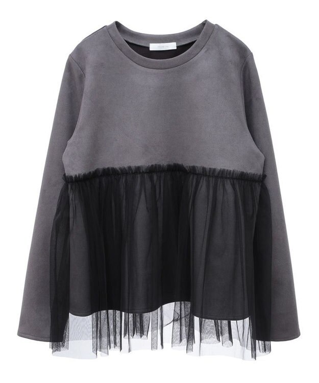 Green Parks ・ｓｗｉｎｇ　ｂｙ　チュールレイヤープルオーバー Charcoal Gray