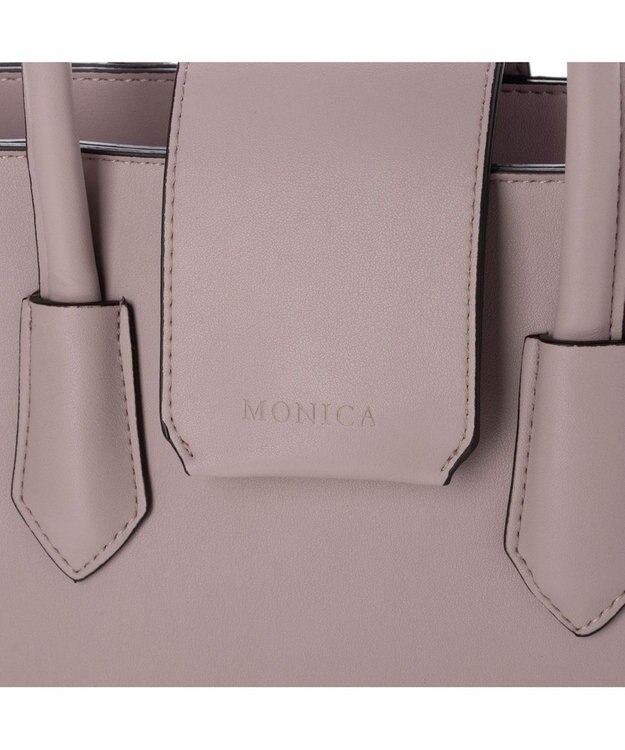 LA BAGAGERIE 【MONICA】ベルテッド2WAYハンドバッグ ピンク