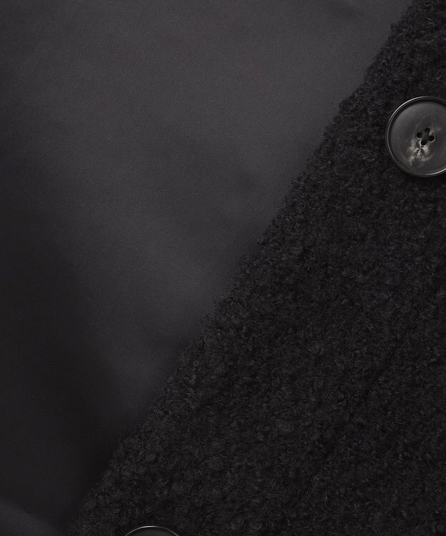 自由区 S FLUFFYステンカラー コート ブラック系