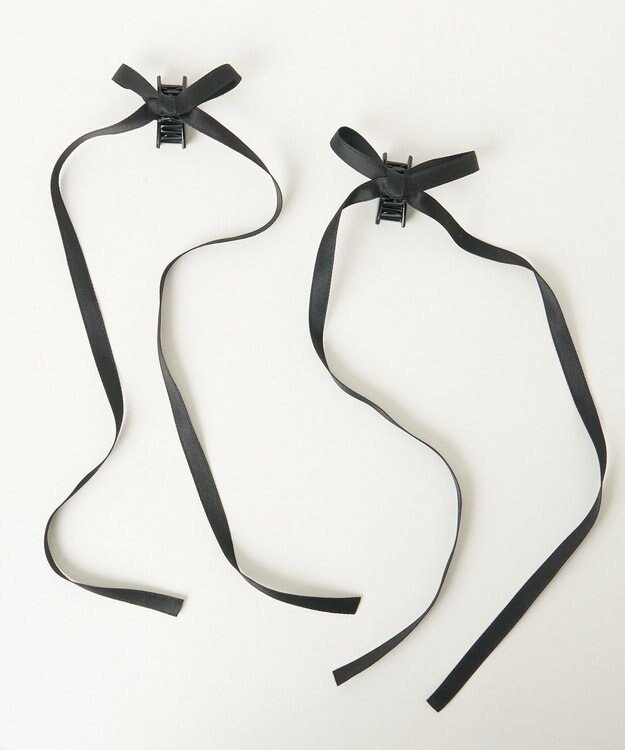 WEGO L2Pカラーロングリボンクリップ ブラック