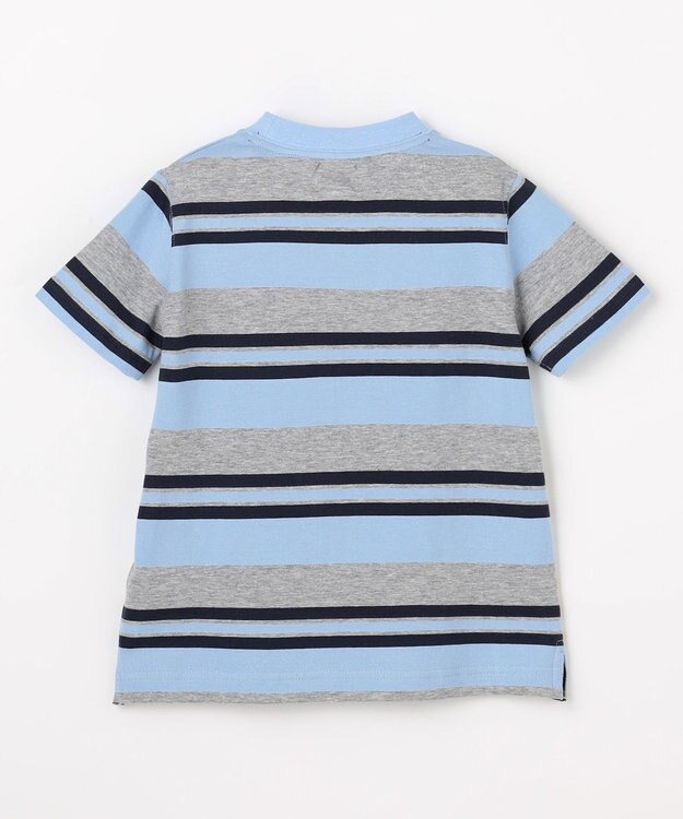 J.PRESS KIDS 【100-130cm】マルチボーダー 半袖Ｔシャツ サックスブルー