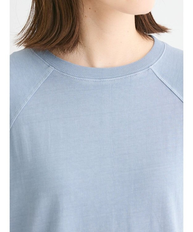 Green Parks ピグメントフレンチスリーブチュニック Sax