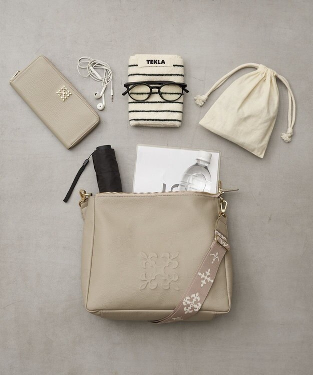 russet エンボスモノグラム2WAYショルダーバッグ(CE-1692) GrayBeige