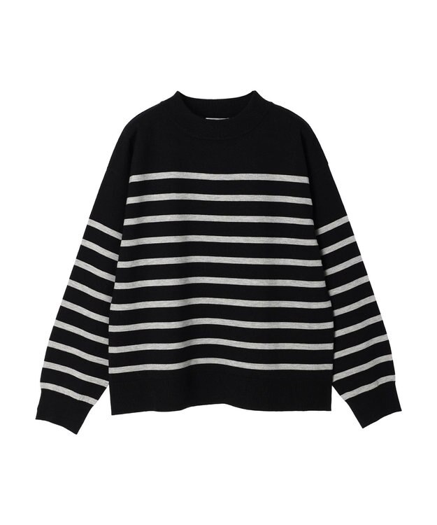 CRAFT STANDARD BOUTIQUE シルク混ニット長袖プルオーバー Black