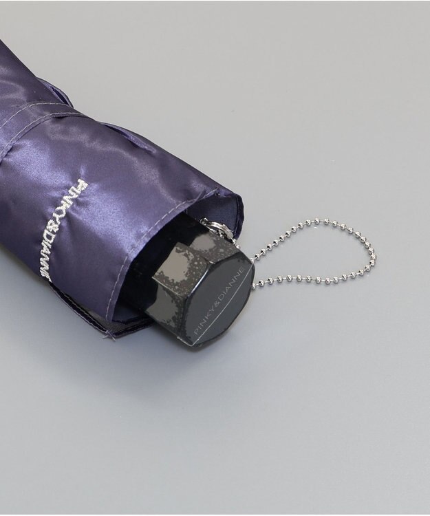 AURORA PINKY & DIANNE（ピンキー＆ダイアン） バイカラーミニ傘（折りたたみ傘） ネイビー