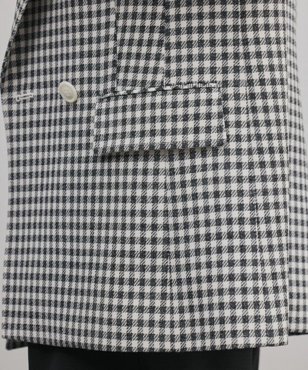 GRACE CONTINENTAL ギンガムダブルジャケット バイカラー