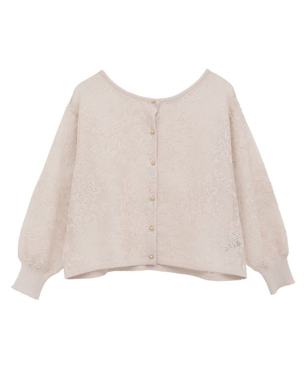 YECCA VECCA 【2点SET】インナーセットレース柄カーディガン Light Beige