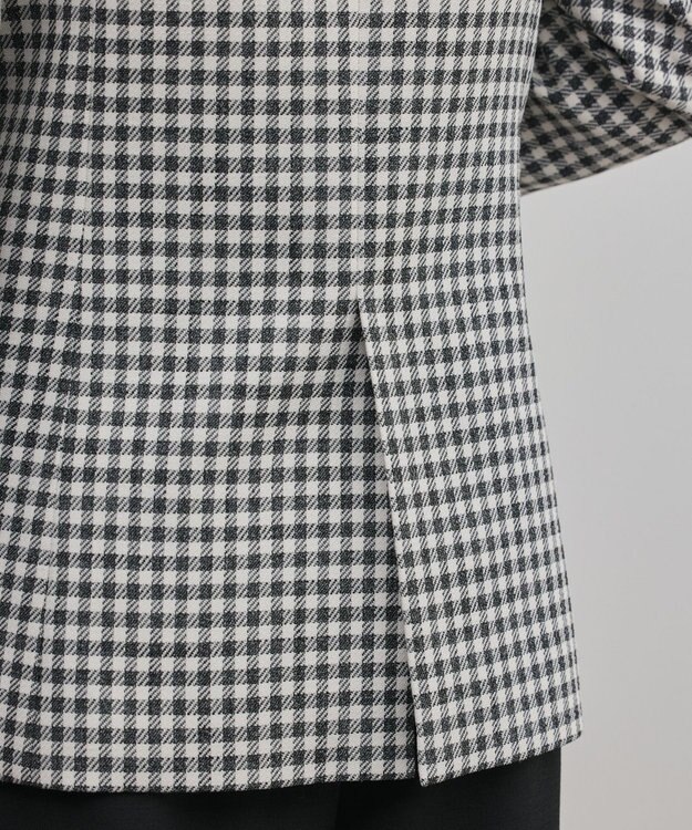 GRACE CONTINENTAL ギンガムダブルジャケット バイカラー