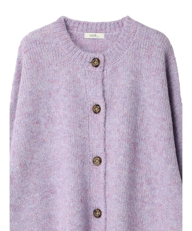 earth music&ecology ファンシーヤーンメランジカーディガン Lavender